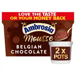 Asda Ambrosia belgian chocolate mousse pots offer