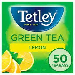 Asda Tetley green tea with lemon 50 tea bags offer