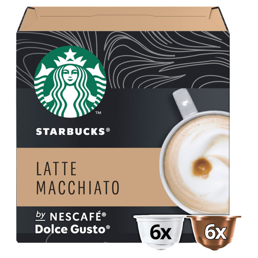 Starbucks by nescafe dolce gusto latte macchiato coffee pods 12