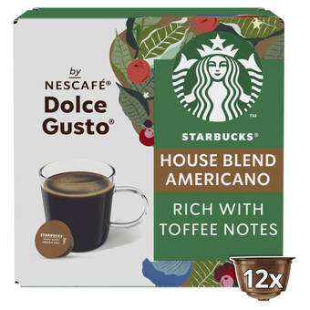 Asda Starbucks by nescafe dolce gusto americano house blend medium roast coffee pods 12 capsules offer