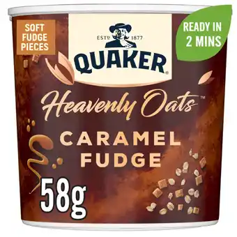 Asda Quaker heavenly oats caramel fudge porridge pot offer