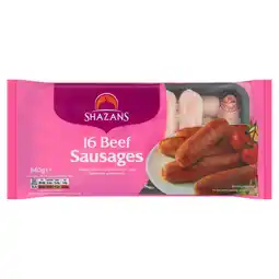 Asda Shazans beef sausages offer