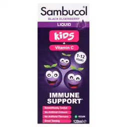 Asda Sambucol black elderberry liquid for kids + vitamin c 1-12 years offer