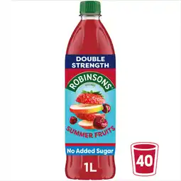 Asda Robinsons double strength summer fruits no added sugar fruit squash offer
