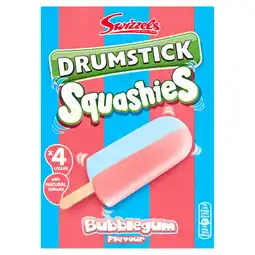 Asda Swizzels drumstick squashies bubblegum flavour 4 x 70ml offer