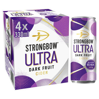Asda Strongbow ultra dark fruit cider cans offer