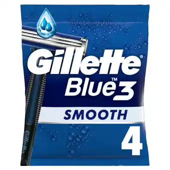 Asda Gillette blue3 men's disposable razors 4 pack offer