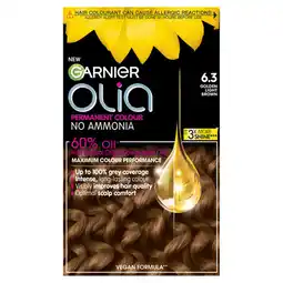 Asda Garnier olia 6.3 golden light brown no ammonia permanent hair dye offer