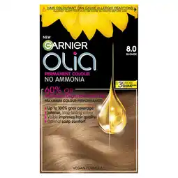 Asda Garnier olia 8.0 blonde permanent hair dye offer