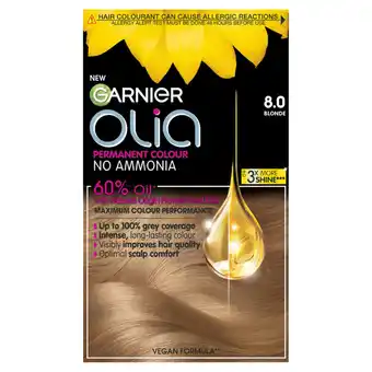 Asda Garnier olia 8.0 blonde permanent hair dye offer