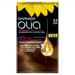 Asda Garnier olia 5.3 golden brown permanent hair dye offer