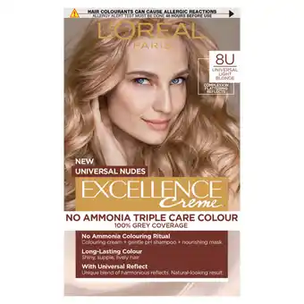 Asda L'oreal excellence color universal nudes universal light blonde 8u offer