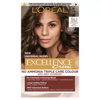 Asda L'oreal excellence color universal nudes universal light brown 5u offer