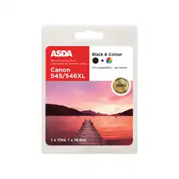 Asda Asda canon pg-545xl/cl-546xl black & colour ink cartridges offer