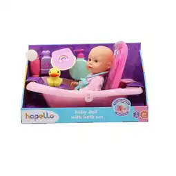 Asda Hapello baby doll and bath tub set offer