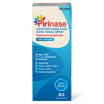 Asda Pirinase hayfever relief for adults 0.05% nasal spray offer