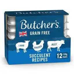 Asda Butcher's succulent recipes grain free adult dog food trays offer