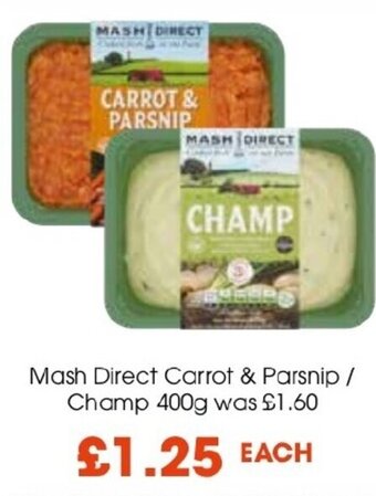 Mash Direct Carrot & Parsnip/ Champ 400g