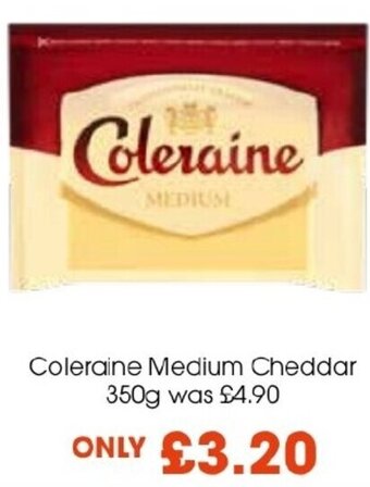 Centra Coleraine Medium Cheddar 350g offer