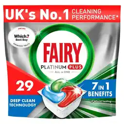 Morrisons Fairy platinum plus deep clean dishwasher tablets offer