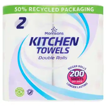 Morrisons Morrisons decorated kitchen towel offer