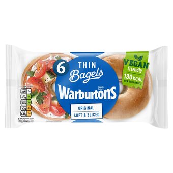 Morrisons Warburtons thin plain bagels offer