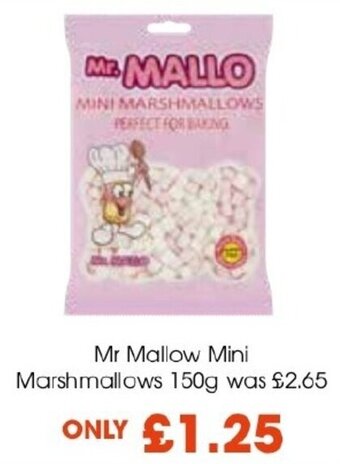 Centra Mr Mallow Mini Marshmallows 150g offer