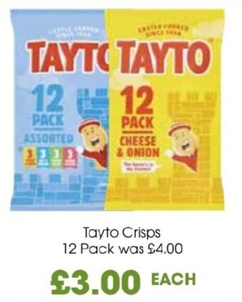 Centra Tayto Crisps 12 Pack offer