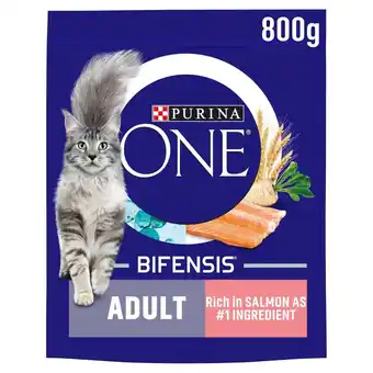 Morrisons Purina one adult dry cat food rich in salmon 800g offer