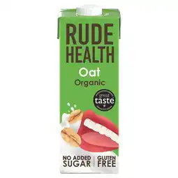 Morrisons Rude health organic unsweetened oat drink offer