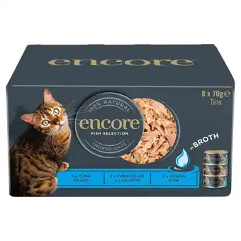 Morrisons Encore cat tin fish selection in broth offer