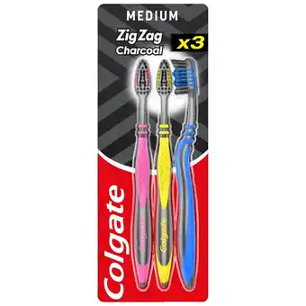 Morrisons Colgate zigzag charcoal medium toothbrushes offer