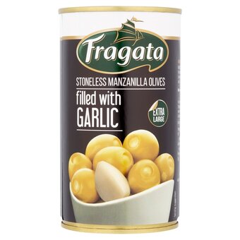 Morrisons Fragata olives stuffed with garlic (350g) offer