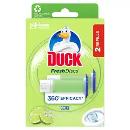 Morrisons Duck toilet fresh discs duo refills lime offer