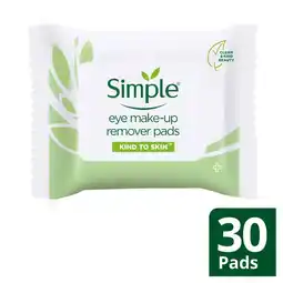 Morrisons Simple kind to eyes biodegradable eye make-up remover pads offer