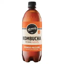 Morrisons Remedy kombucha mango passion offer