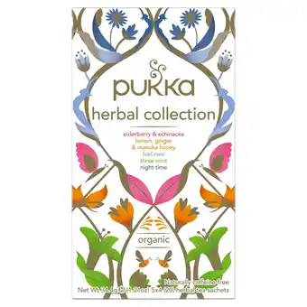 Morrisons Pukka herbal collection, selection of five organic herbal teas, 20 sachets offer