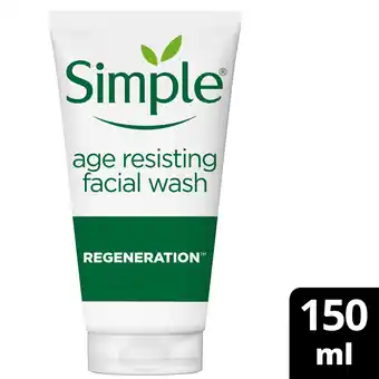 Morrisons Simple regeneration age resisting facial wash offer