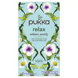 Morrisons Pukka relax organic herbal tea bags offer