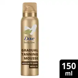Morrisons Dove gradual self tan mousse medium to dark offer