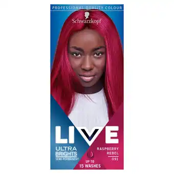 Morrisons Schwarzkopf live ultra brights semi-permanent hair dye 091 raspberry rebel offer