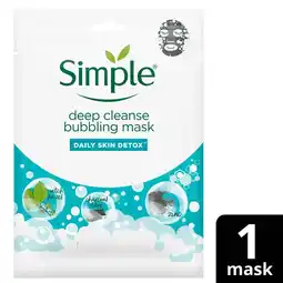 Morrisons Simple daily skin detox deep cleanse bubbling mask offer