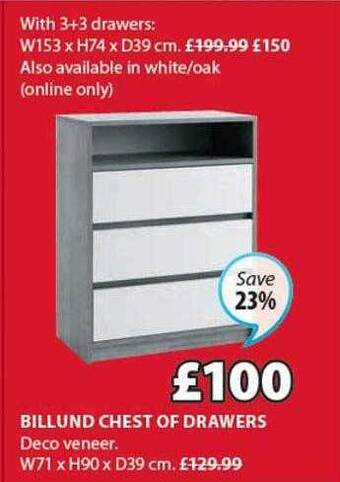 JYSK Billund chest of drawers offer