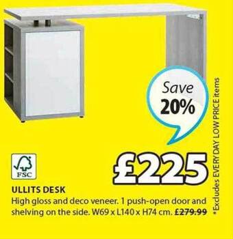 JYSK Ullits desk offer