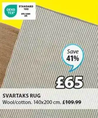 JYSK Svartaks rug offer