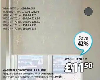 JYSK Yngen blackout roller blind offer
