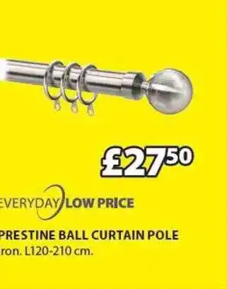 JYSK Prestine ball curtain pole offer