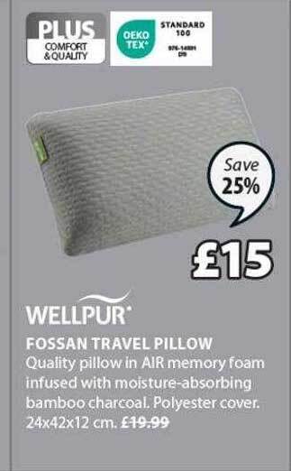 JYSK Wellpur fossan travel pillow offer