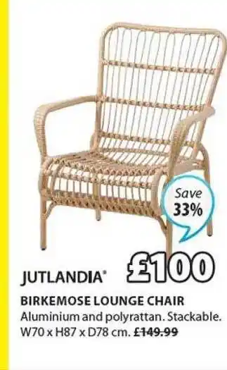 JYSK Jutlandia birkemose lounge chair offer