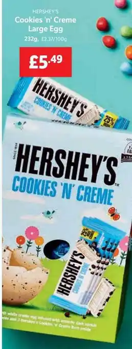 Lidl Hershey's cookies 'n' creme large egg offer
